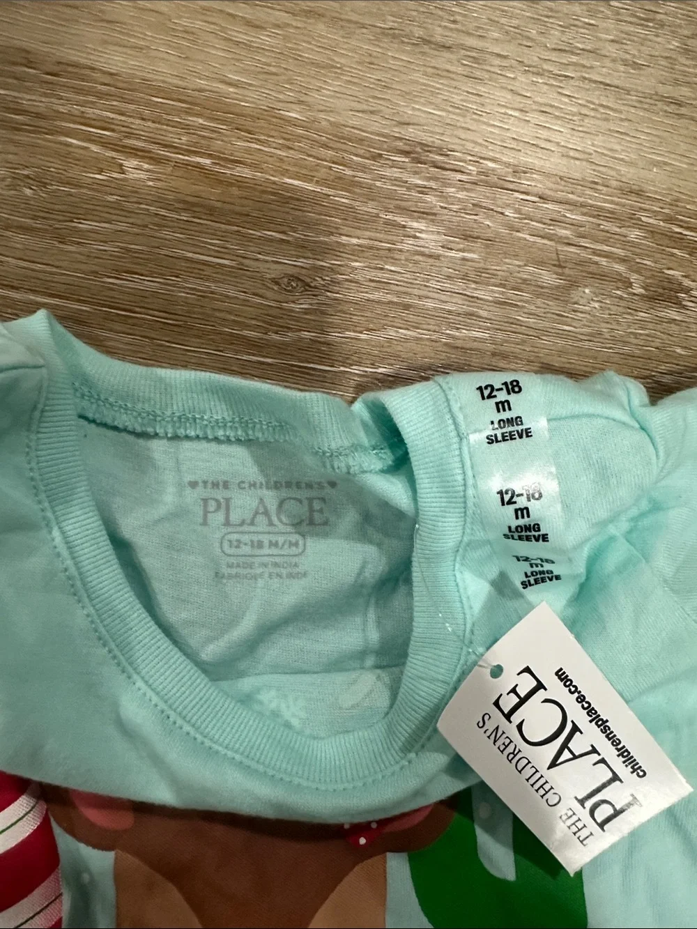 The Children's Place Light Aqua Long-Sleeve 'Joy' Reindeer Tee